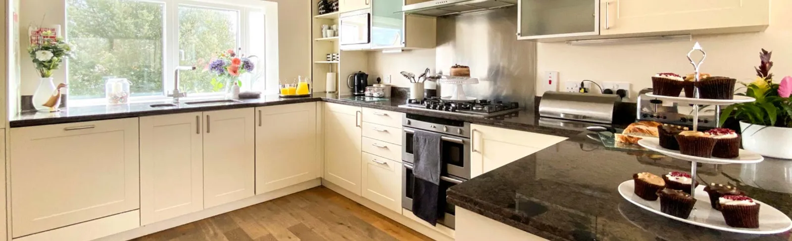 Modern kitchen at Velvet Lodge holiday home
