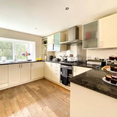 Modern kitchen at Velvet Lodge holiday home