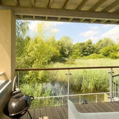 Lake view from Velvet Lodge at Lower Mill Estate